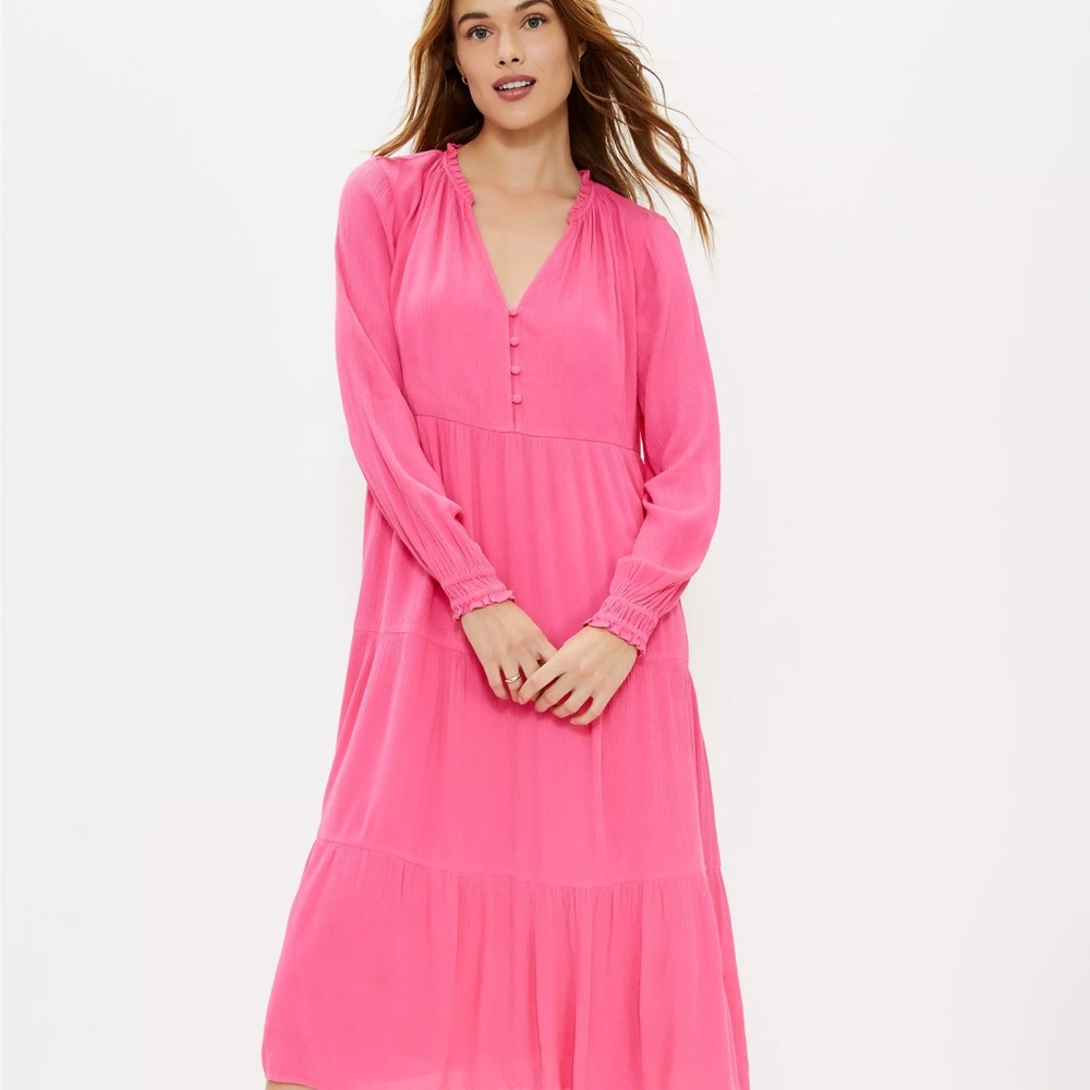 Loft Tiered midi dress